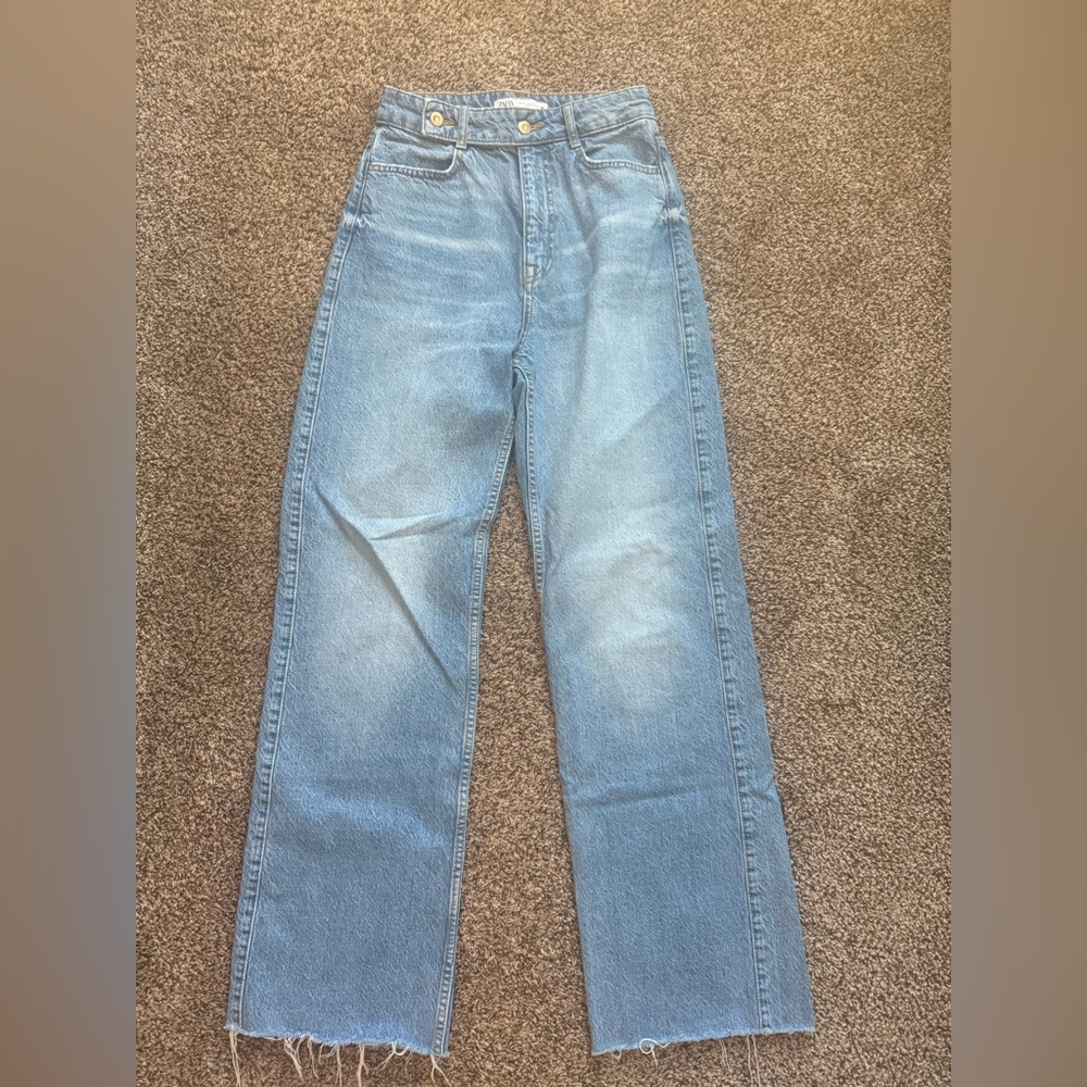 Zara high waisted wide leg jeans